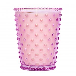 Simpatico Rhubarb & Rose #43 Hobnail Glass Candle 