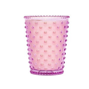 Simpatico Rhubarb & Rose #43 Hobnail Glass Candle 