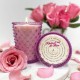Simpatico Rhubarb & Rose #43 Hobnail Glass Candle Simpatico Rhubarb & Rose #43 Hobnail Glass Candle
