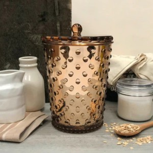 Simpatico Grande Sweet Oatmeal 50oz Hobnail Glass Candle 