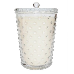 Simpatico Grande Creme Fresh 50oz Hobnail Glass Candle 