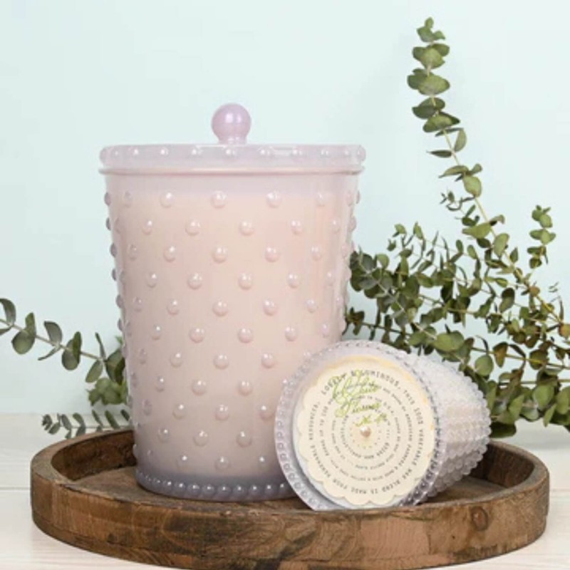 Simpatico Grande Honeysuckle 50oz Hobnail Glass Candle Simpatico Grande Honeysuckle 50oz Hobnail Glass Candle