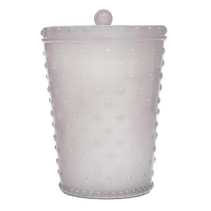 Simpatico Grande White Flower 50oz Hobnail Glass Candle 