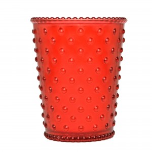 Simpatico Candy Cane Red #33 Hobnail Glass Candle