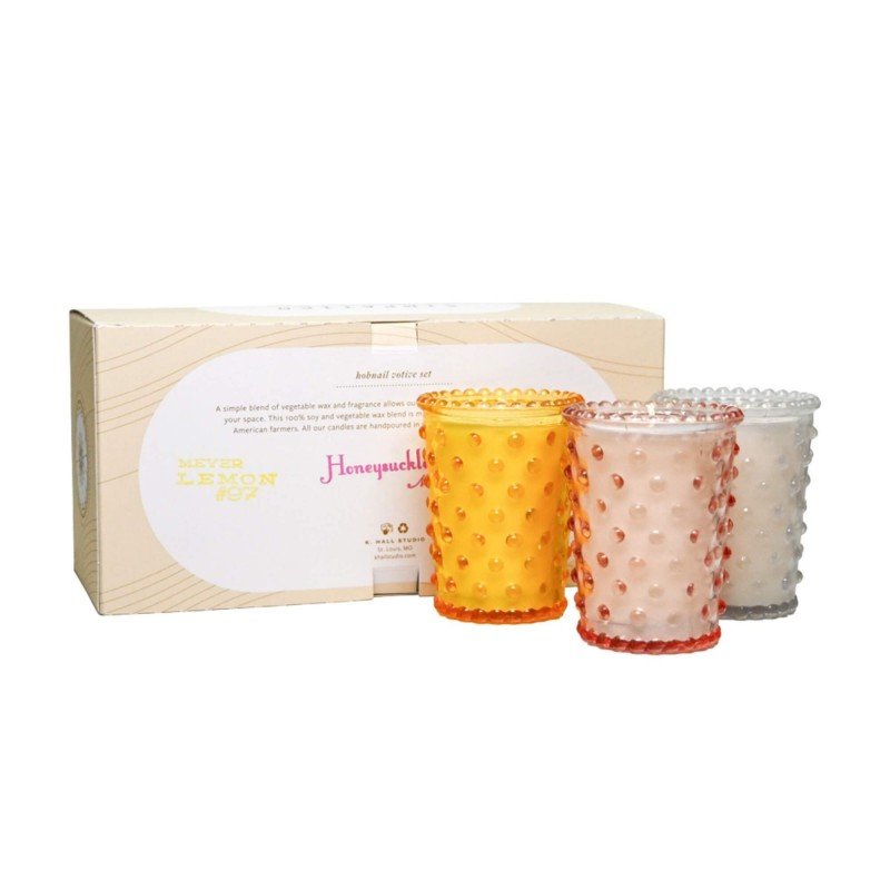 Simpatico Hobnail Votive Set Warm