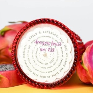 Simpatico Dragon Fruit #282 Hobnail Glass Candle 