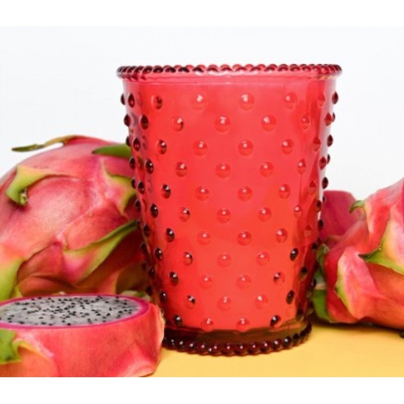 Simpatico Dragon Fruit #282 Hobnail Glass Candle Simpatico Dragon Fruit #282 Hobnail Glass Candle