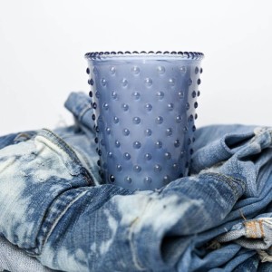 Simpatico Indigo Denim #56 Hobnail Glass Candle 