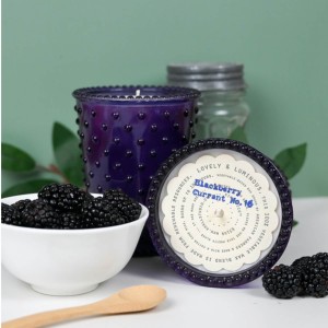 Simpatico Blackberry Currant #16 Hobnail Glass Candle 