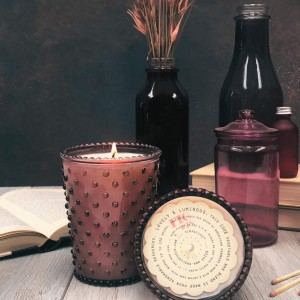 Simpatico Fig #98 Hobnail Glass Candle 
