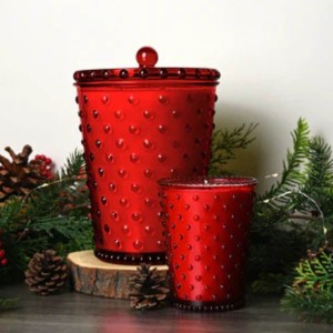 Simpatico Grande Reindeer 50oz Hobnail Glass Candle 