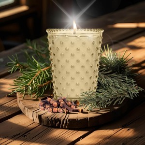 Simpatico Clove & Cedarwood  #17 Hobnail Glass Candle 