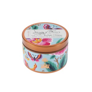 Library of Flowers Aqua & Birds Candle 