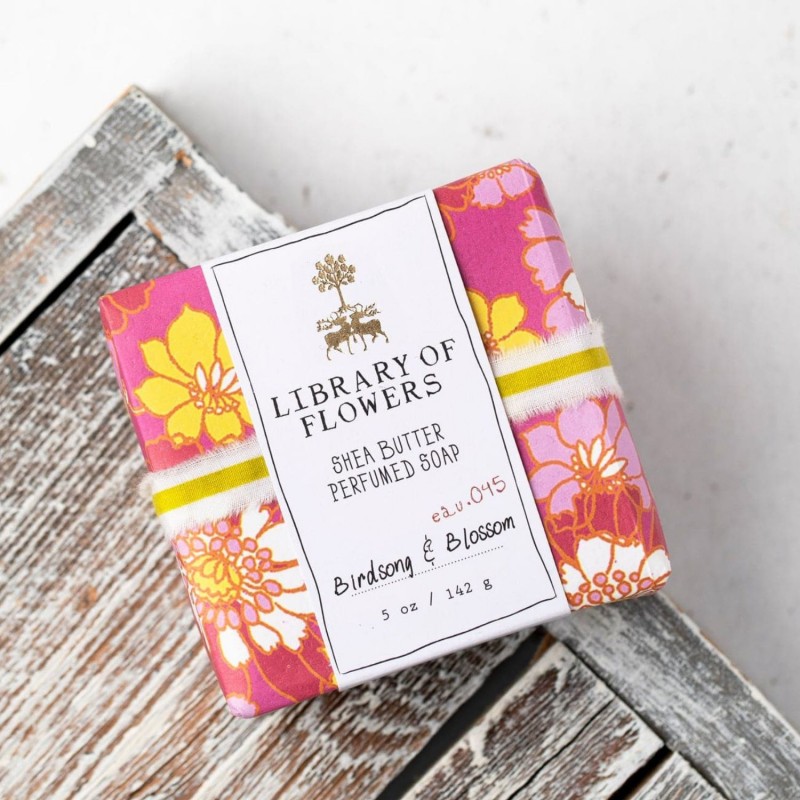 Library of Flowers Magenta & Yellow Floral Soap