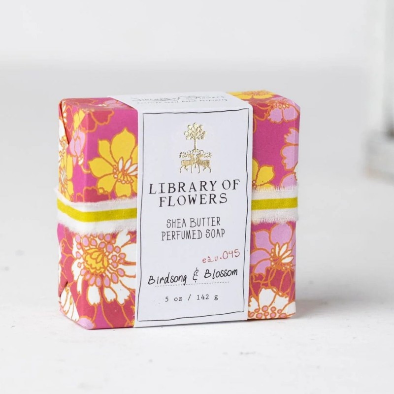 Library of Flowers Magenta & Yellow Floral Soap