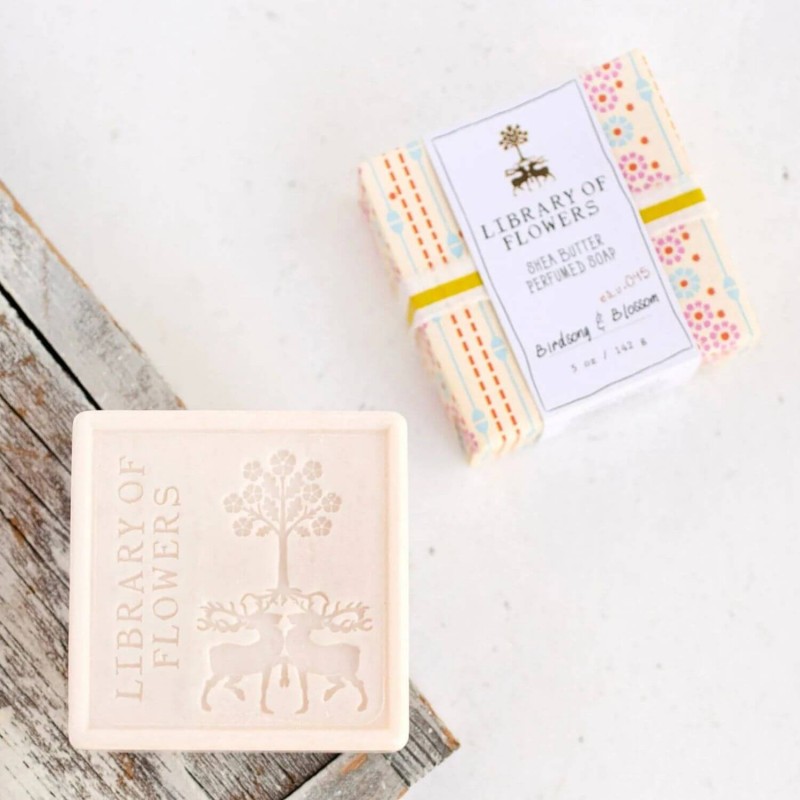 Library of Flowers Floral Stripe Square Stripe Soap