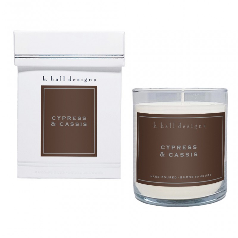 K. Hall Designs Cypress & Cassis 60 Hour Jar Candle