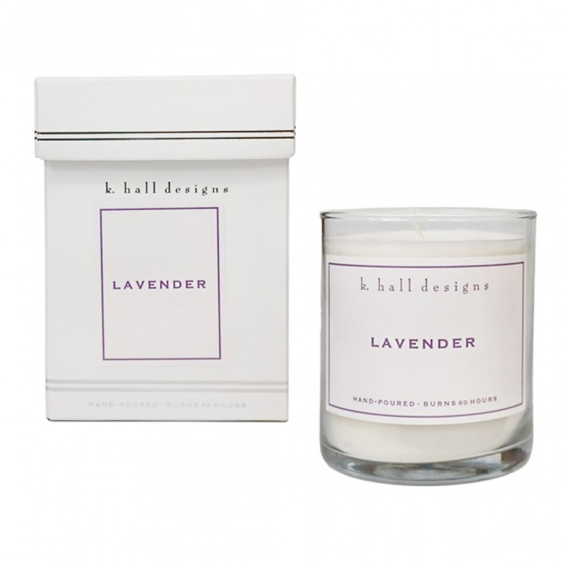 K. Hall Designs Lavender 60 Hour Jar Candle