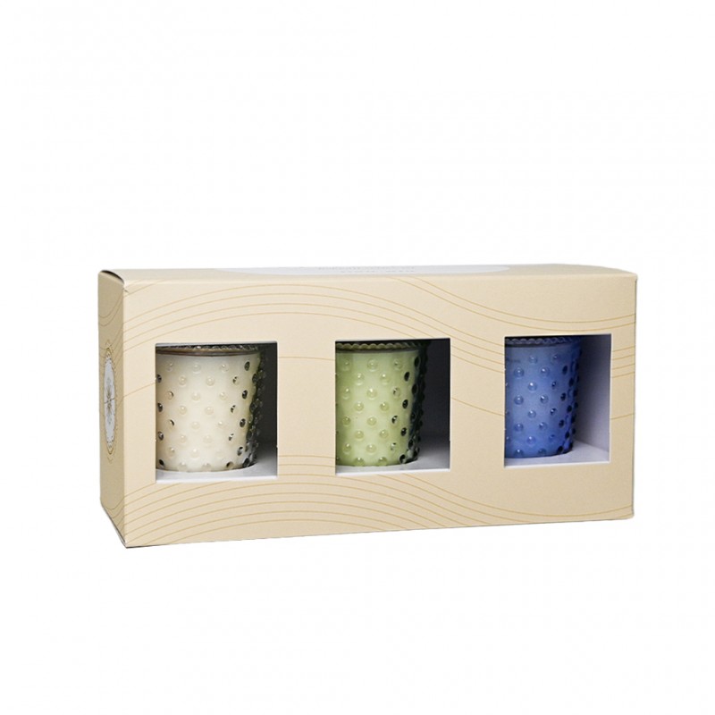 Simpatico Hobnail Votive Set Pastel 