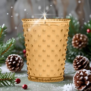 Simpatico Winter Woods #54 Hobnail Glass Candle 