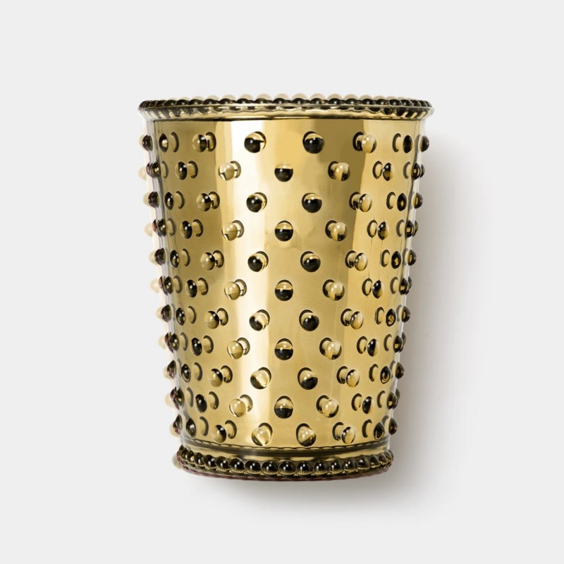 Simpatico Holiday Spice #621 Chrome Hobnail Glass Candle 