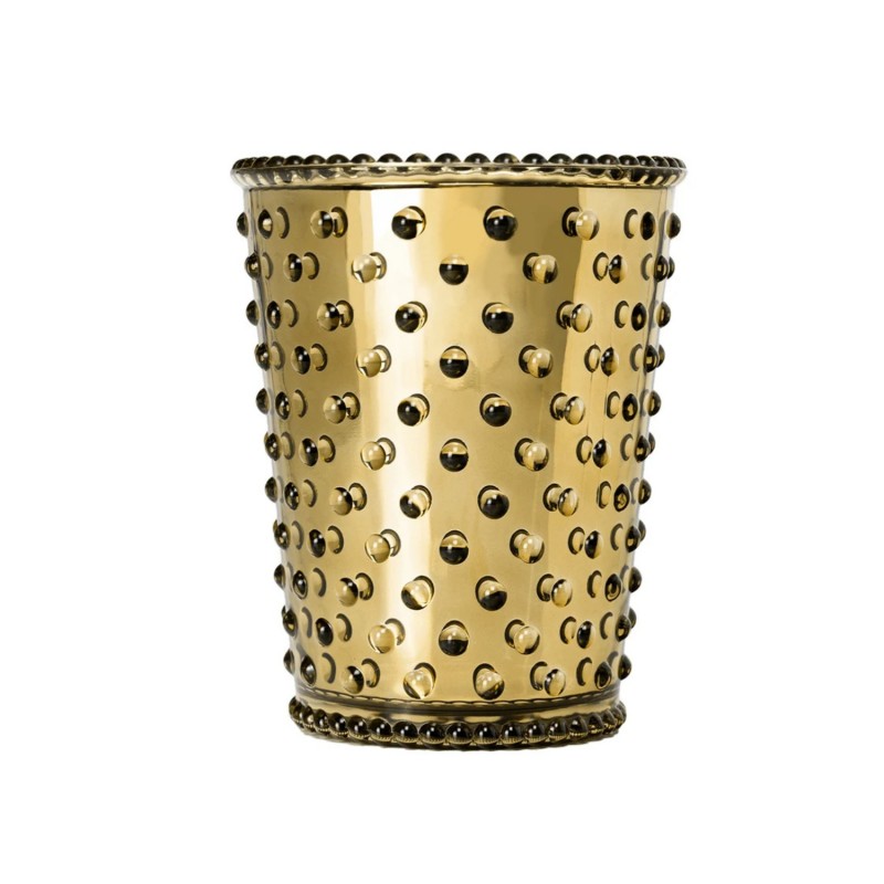 Simpatico Holiday Spice #621 Chrome Hobnail Glass Candle 