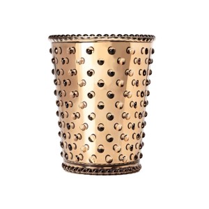 Simpatico Holiday Spice #62 Chrome Hobnail Glass Candle 