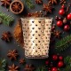 Simpatico Holiday Spice #62 Chrome Hobnail Glass Candle Simpatico Holiday Spice #62 Chrome Hobnail Glass Candle