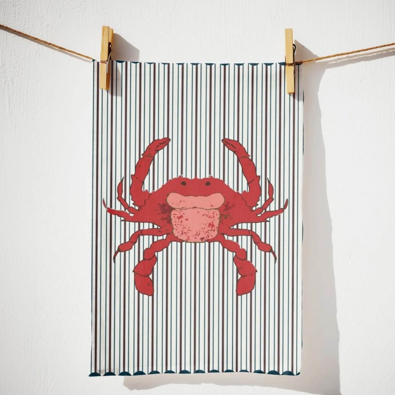 LRS Tea Towel - Crab Stripe
