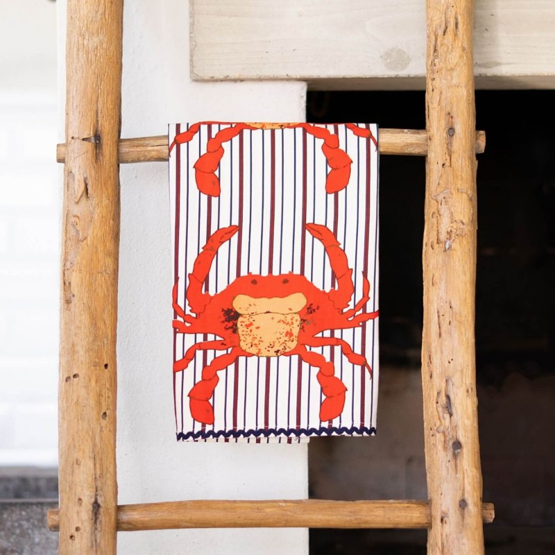 LRS Tea Towel - Crab Stripe