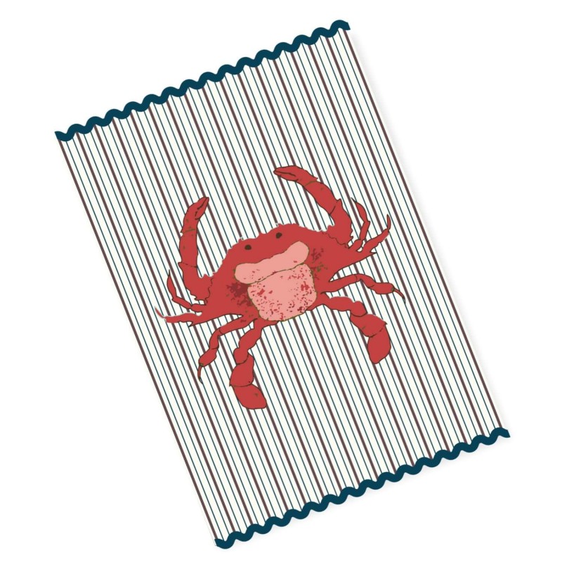 LRS Tea Towel - Crab Stripe
