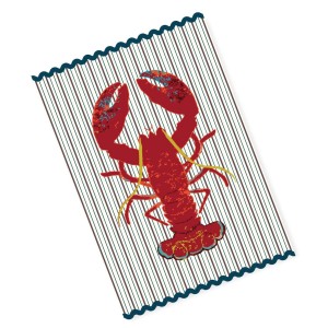 LRS Tea Towel - Lobster Stripe