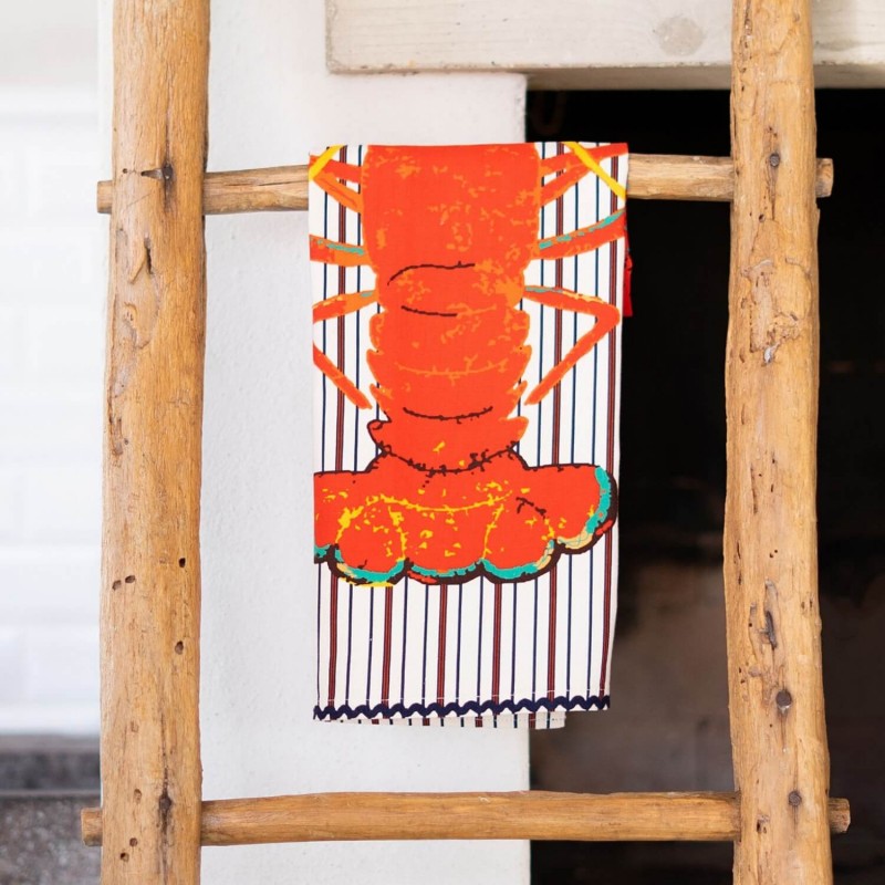 LRS Tea Towel - Lobster Stripe