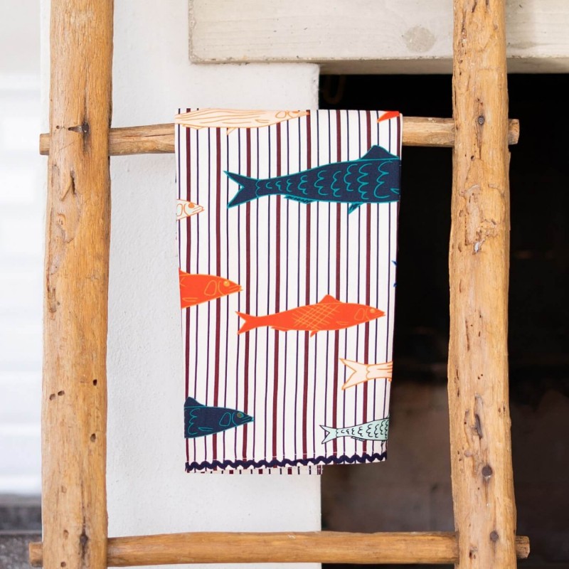 LRS Tea Towel - Sardine Stripe