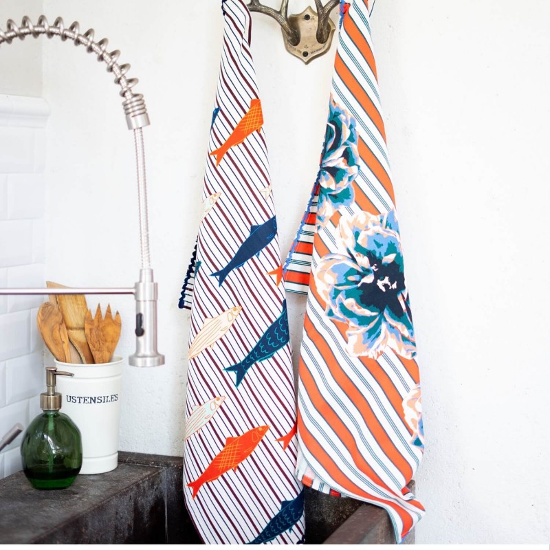 LRS Tea Towel - Sardine Stripe