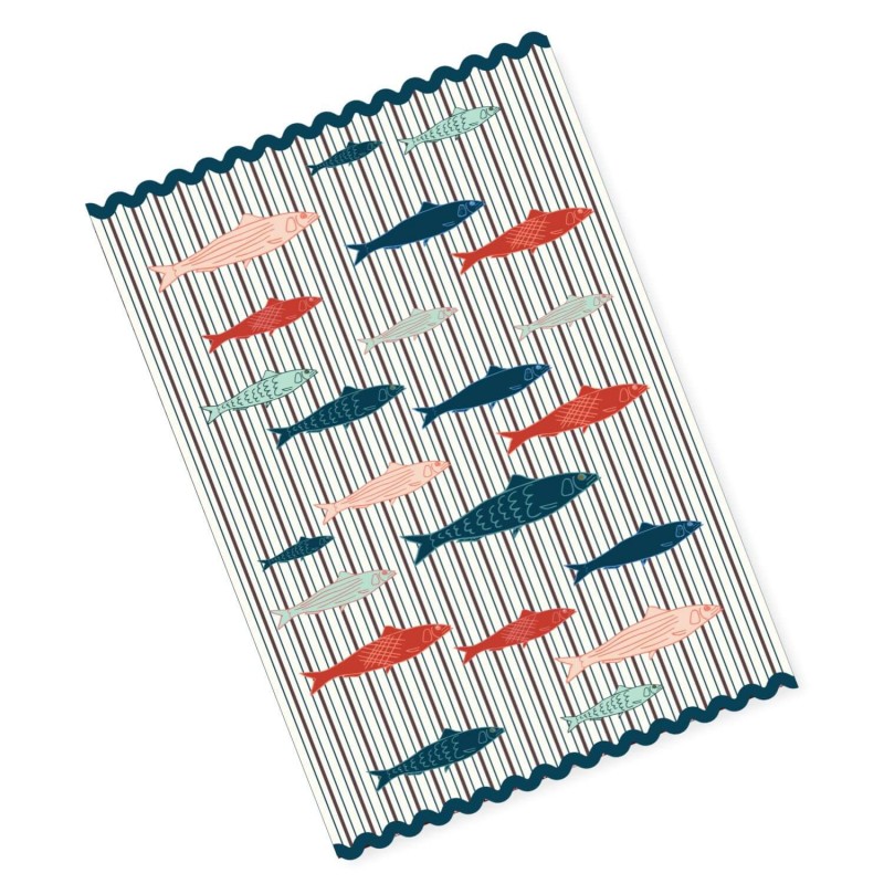 LRS Tea Towel - Sardine Stripe