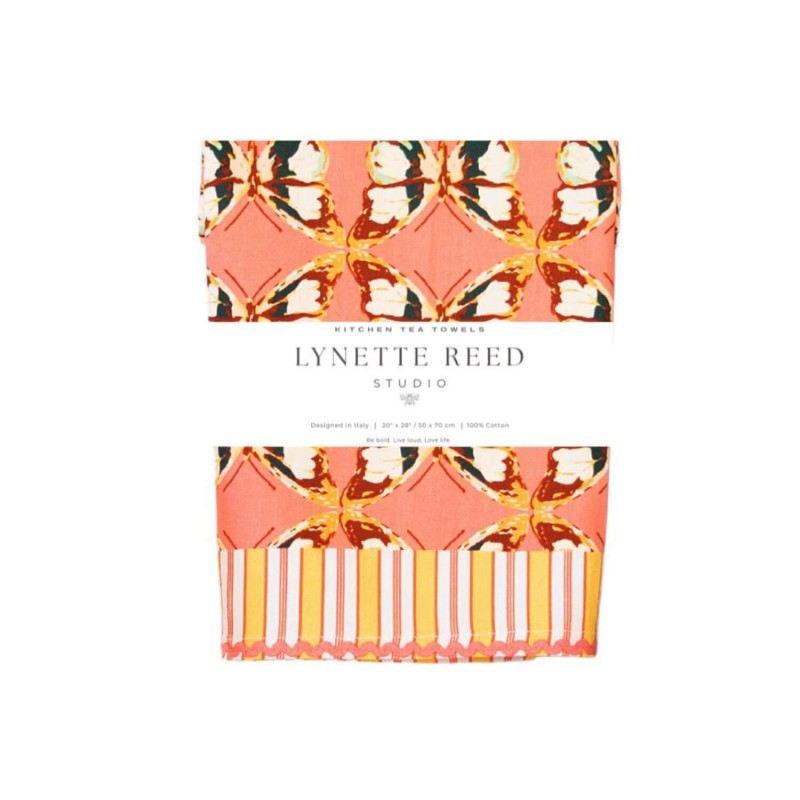 LRS Tea Towel - Butterfly Stripe LRS Tea Towel - Butterfly Stripe