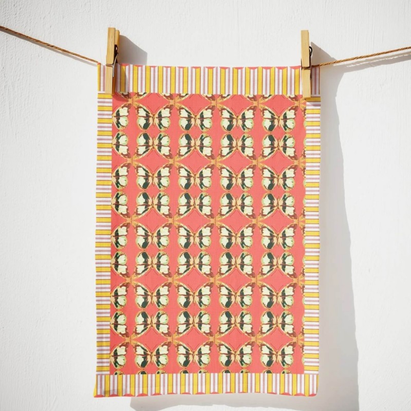 LRS Tea Towel - Butterfly Stripe