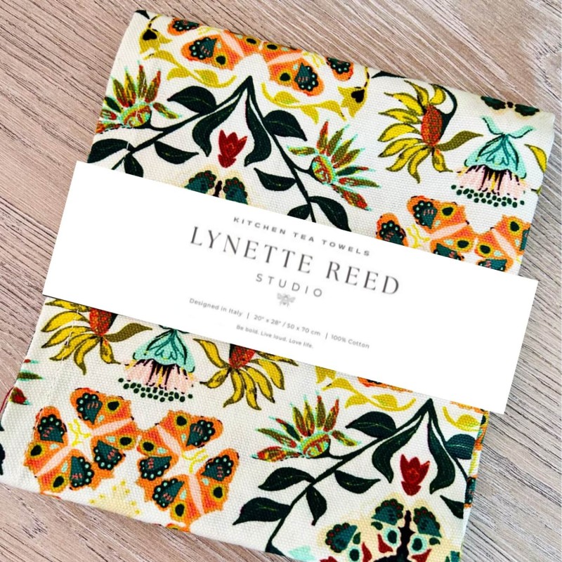 LRS Tea Towel - Wild Flower Creme