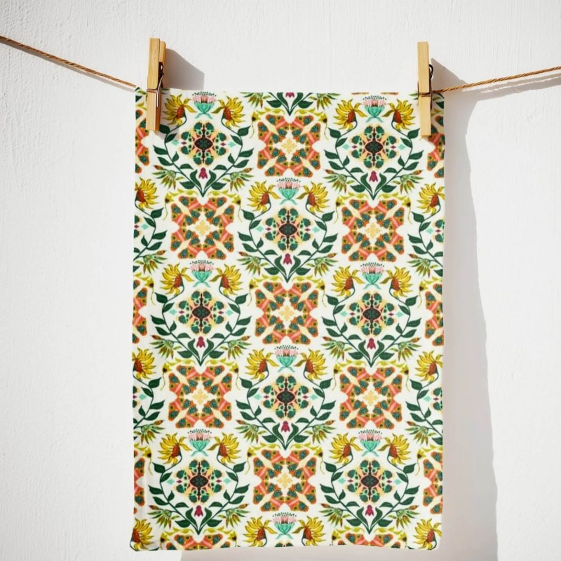 LRS Tea Towel - Wild Flower Creme