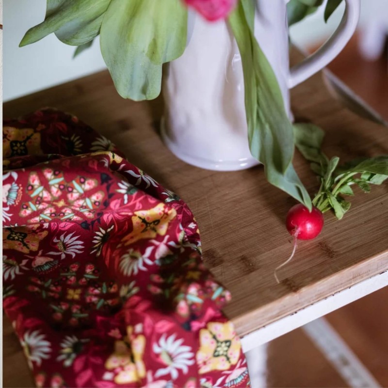 LRS Tea Towel - Wild Flower Magenta