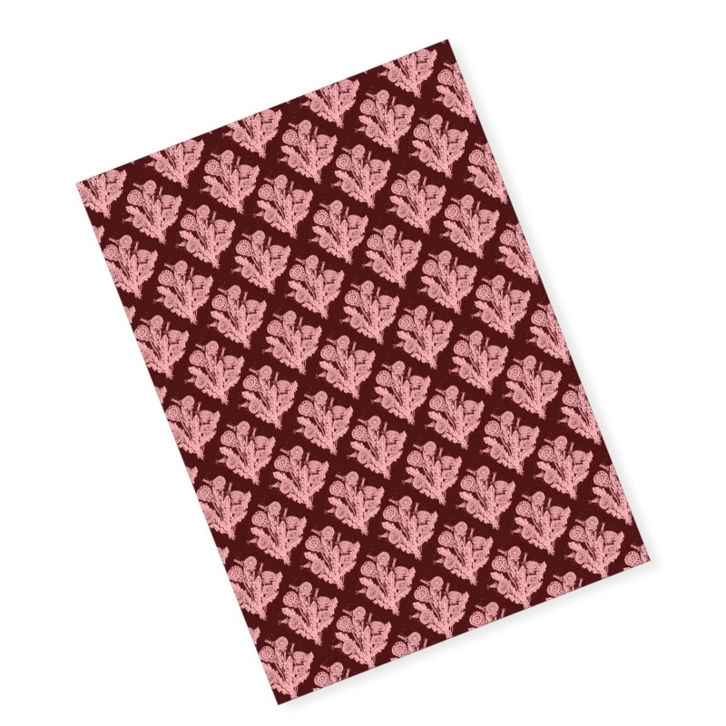 LRS Tea Towel - Wild Dandelion Burgandy