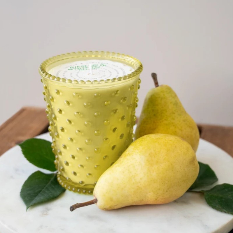 Simpatico Reisling & White Pear #682 Hobnail Glass Candle 