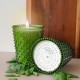 Simpatico Wild Greens #527 Hobnail Glass Candle 