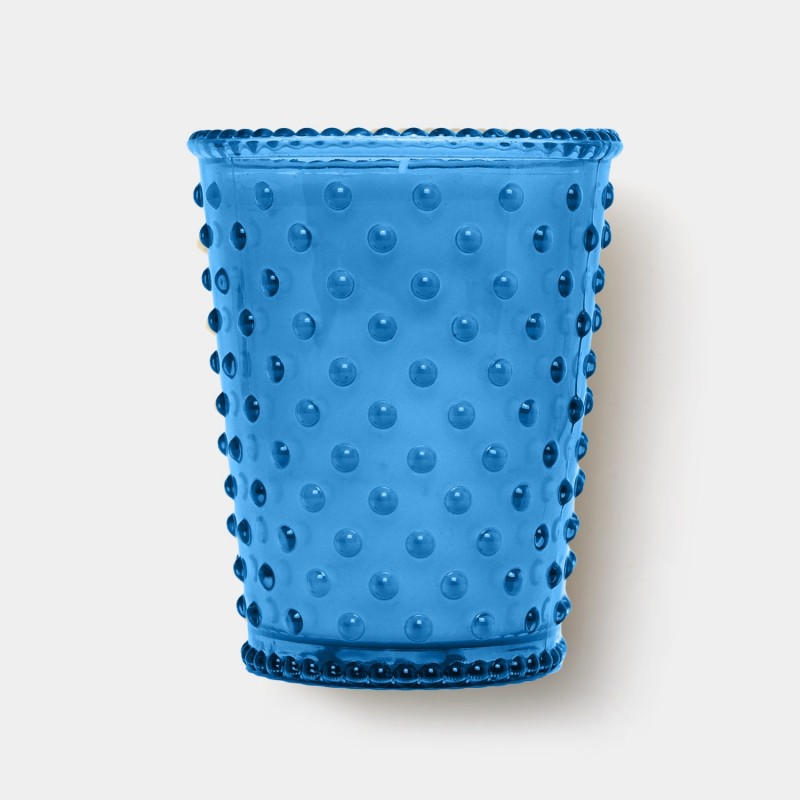 Simpatico Azure Lily #305 Hobnail Glass Candle 