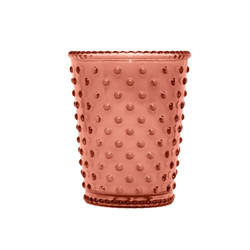 Simpatico Bulgarian Orchid #289 Hobnail Glass Candle 