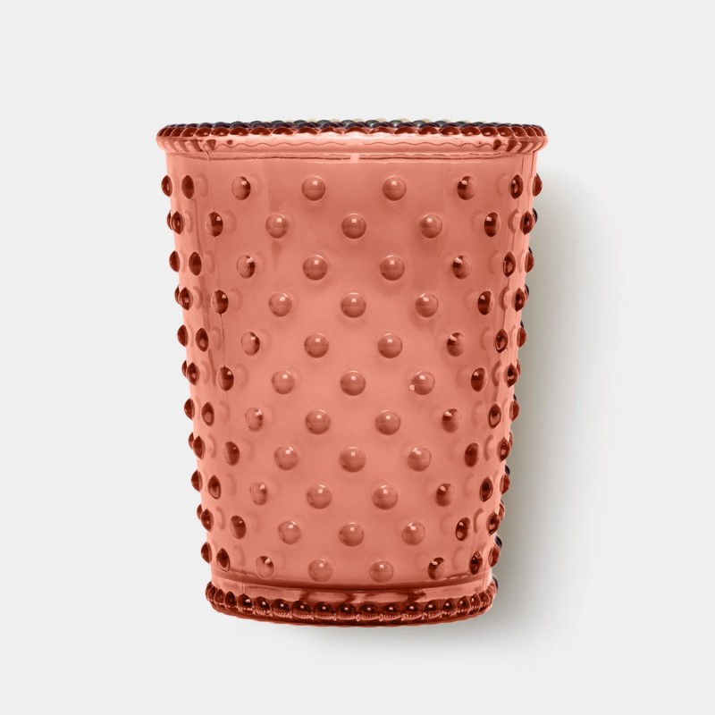 Simpatico Bulgarian Orchid #289 Hobnail Glass Candle 