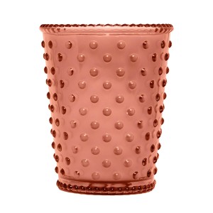 Simpatico Bulgarian Orchid #289 Hobnail Glass Candle 