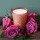 Simpatico Bulgarian Orchid #289 Hobnail Glass Candle 
