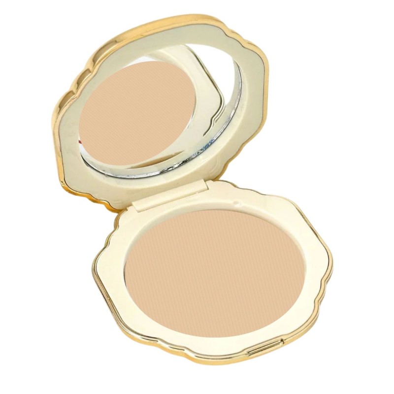 Bésame - The Moderne Compact - Gold with Snow Luminous Translucent Powder